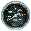 2-1/16" Air Druck, 0-150 Psi, Carbon Fiber