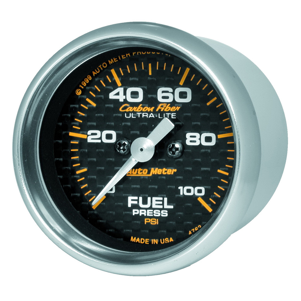 2-1/16" Kraftstoffdruck, 0-100 Psi, Carbon Fiber