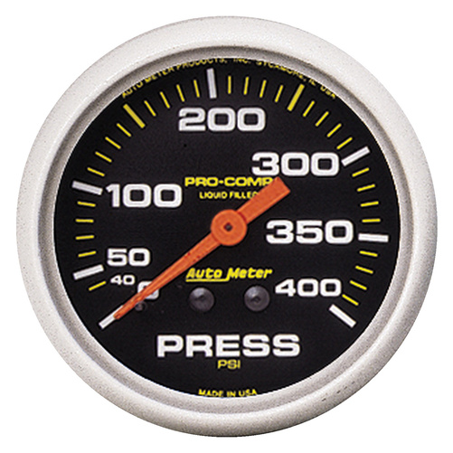 2-5/8" Druck, 0-400 Psi, Liquid Filled, Pro-Comp