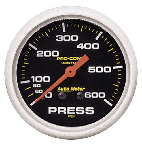 2-5/8" Druck, 0-600 Psi, Liquid Filled, Pro-Comp