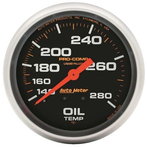 2-5/8" Öltemperatur, 140-280 °F, Liquid Filled, Pro-Comp