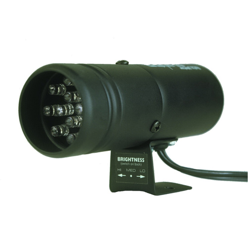 Schaltblitz, 12 Amber Led, Sockel, Black, Super-Lite