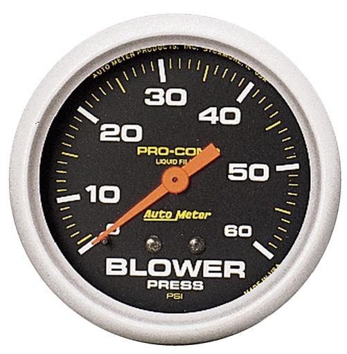 2-5/8" Blower Druck, 0-60 Psi, Liquid Filled, Pro-Comp