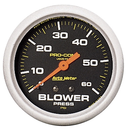 2-5/8" Blower Druck, 0-60 Psi, W/ Memory, Liquid Filled, Pro-Comp