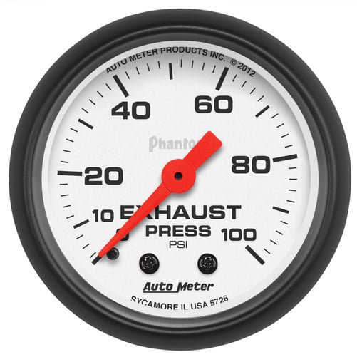 2-1/16" Abgasdruck, 0-100 Psi, Phantom