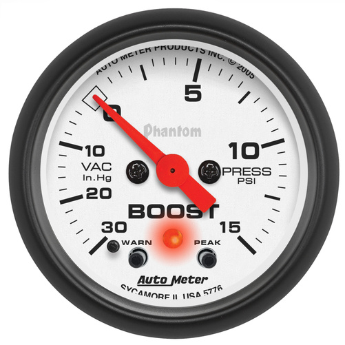 2-1/16" Boost/Vakuum, 30 In Hg/15 Psi, Phantom