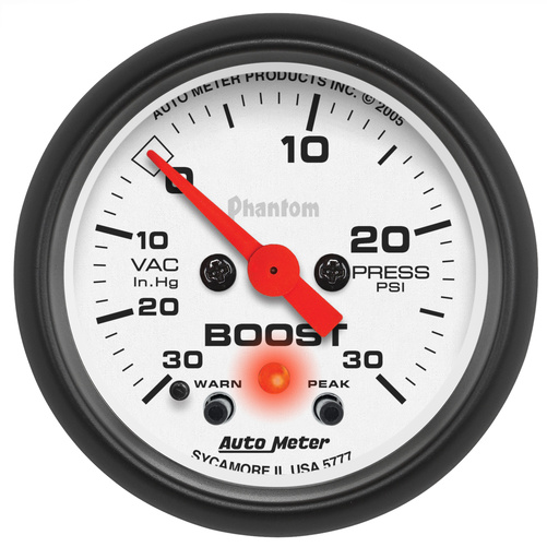 2-1/16" Boost/Vakuum, 30 In Hg/30 Psi, Phantom