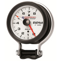 3-3/4" Sockel Drehzahlmesser, 0-8,000 Rpm, Chevy Red Bowtie, White