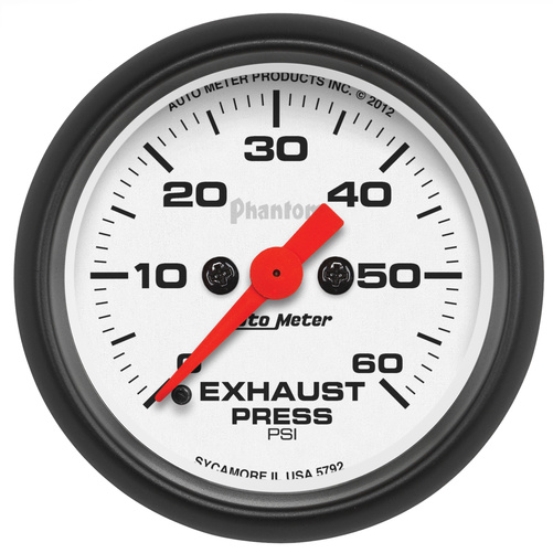 2-1/16" Abgasdruck, 0-60 Psi, Phantom