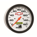5" Drehzahlmesser, 0-160 Mph, Chevy Red Bowtie, White