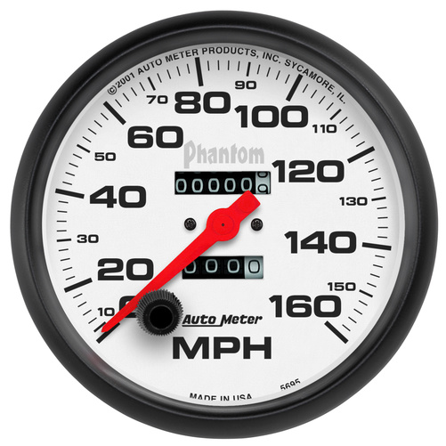 5" Drehzahlmesser, 0-160 Mph, Phantom