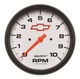 5" In-Dash Drehzahlmesser, 0-10,000 Rpm, Chevy Red Bowtie, White