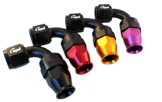 AN16 Schlauchende 90° PTFE