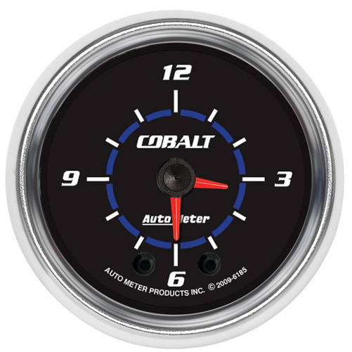 2-1/16" Uhr, 12-Stunden, Cobalt