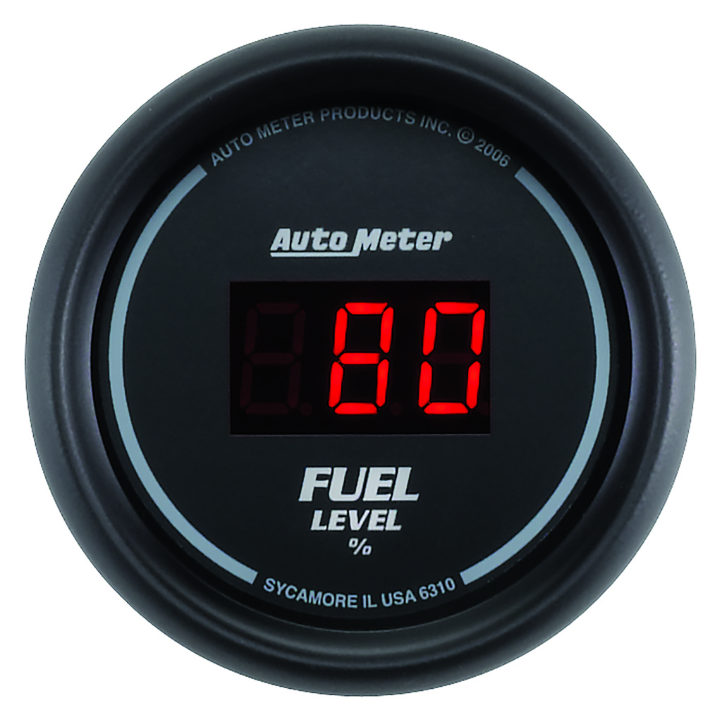 2-1/16" Kraftstoffstand, Programmable 0-280 Ω, Digital Black