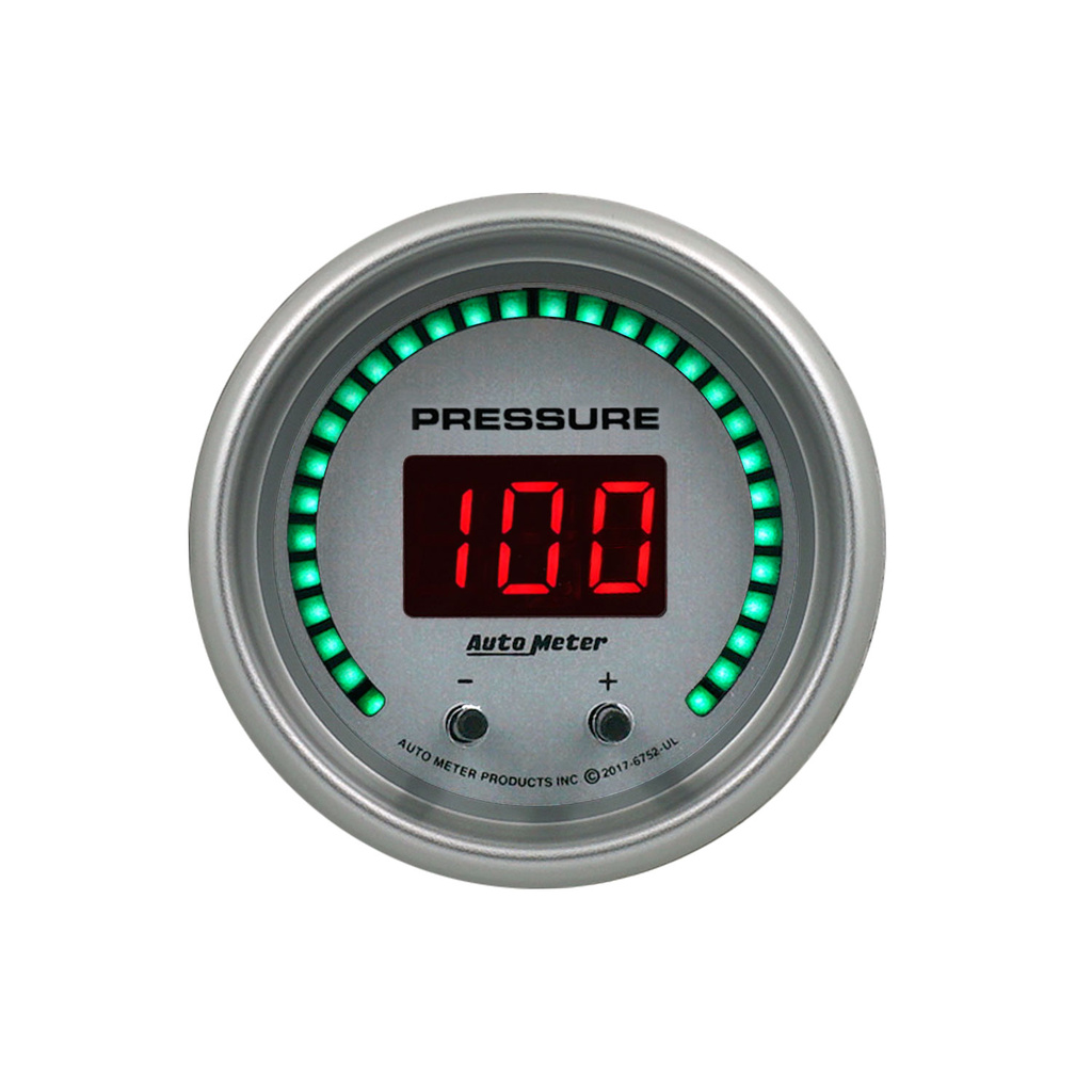 2-1/16" Two Channel Fluid Druck, Selectable Scale Psi / Bar, Ultra-Lite Elite Digital