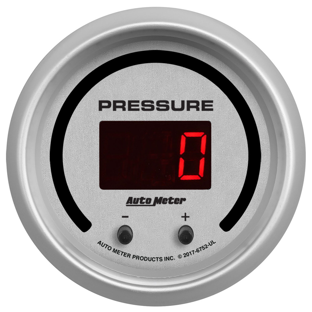 2-1/16" Two Channel Fluid Druck, Selectable Scale Psi / Bar, Ultra-Lite Elite Digital