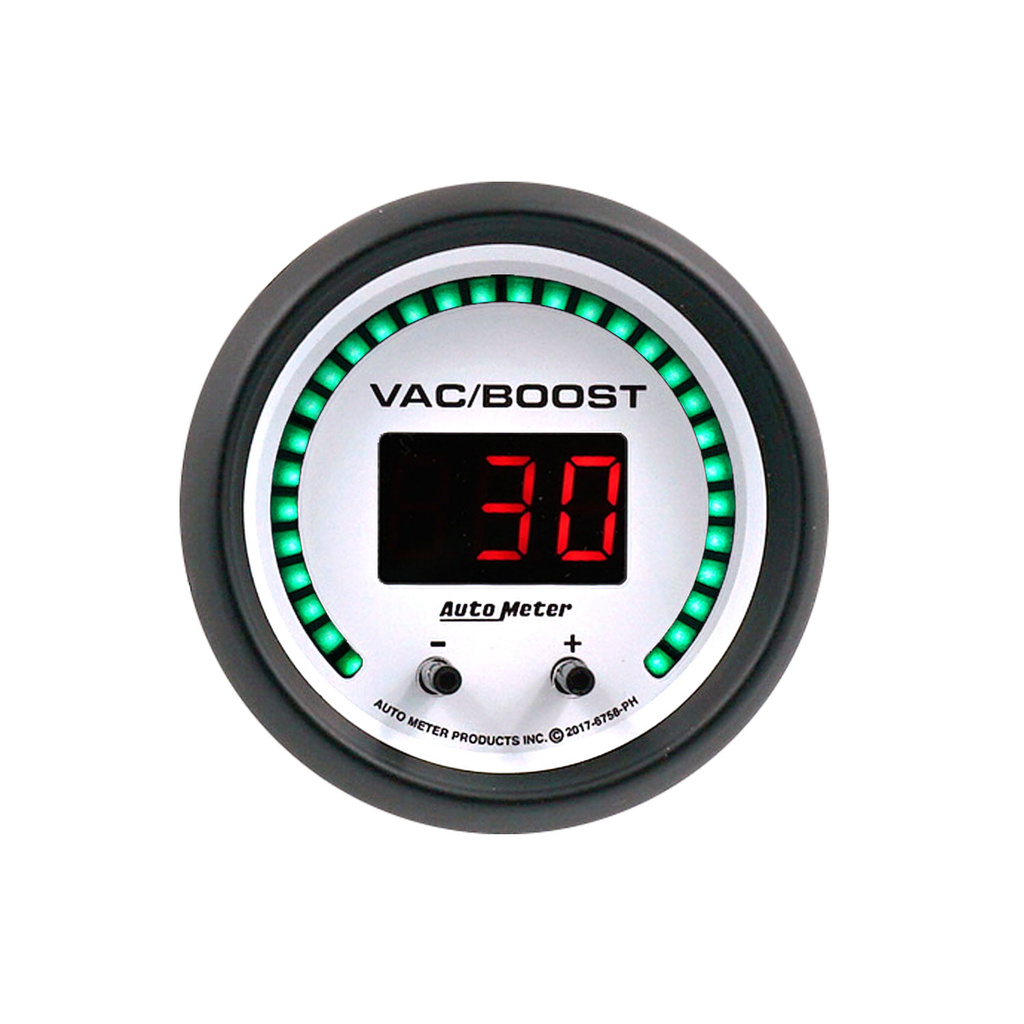 2-1/16" Two Channel Vac/Boost / Fluid Druck, Selectable Scale Psi / Bar, Phantom Elite Digital