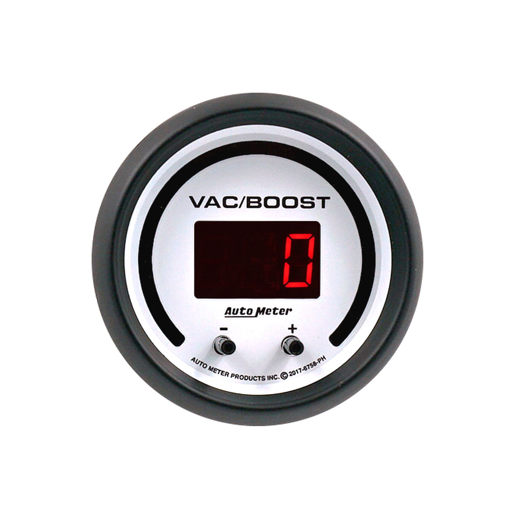 2-1/16" Two Channel Vac/Boost / Fluid Druck, Selectable Scale Psi / Bar, Phantom Elite Digital
