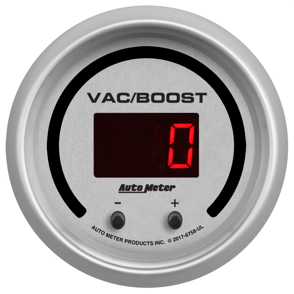 2-1/16" Two Channel Vac/Boost / Fluid Druck, Selectable Scale Psi / Bar, Ultra-Lite Elite Digital