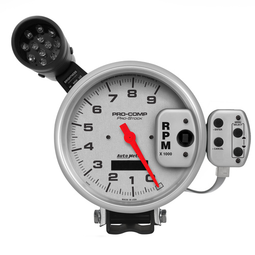 5" Drehzahlmesser, 0-9000 Rpm, Pro-Stock Sockel W/ Super Lite & Peak Mem, Ultra-Lite