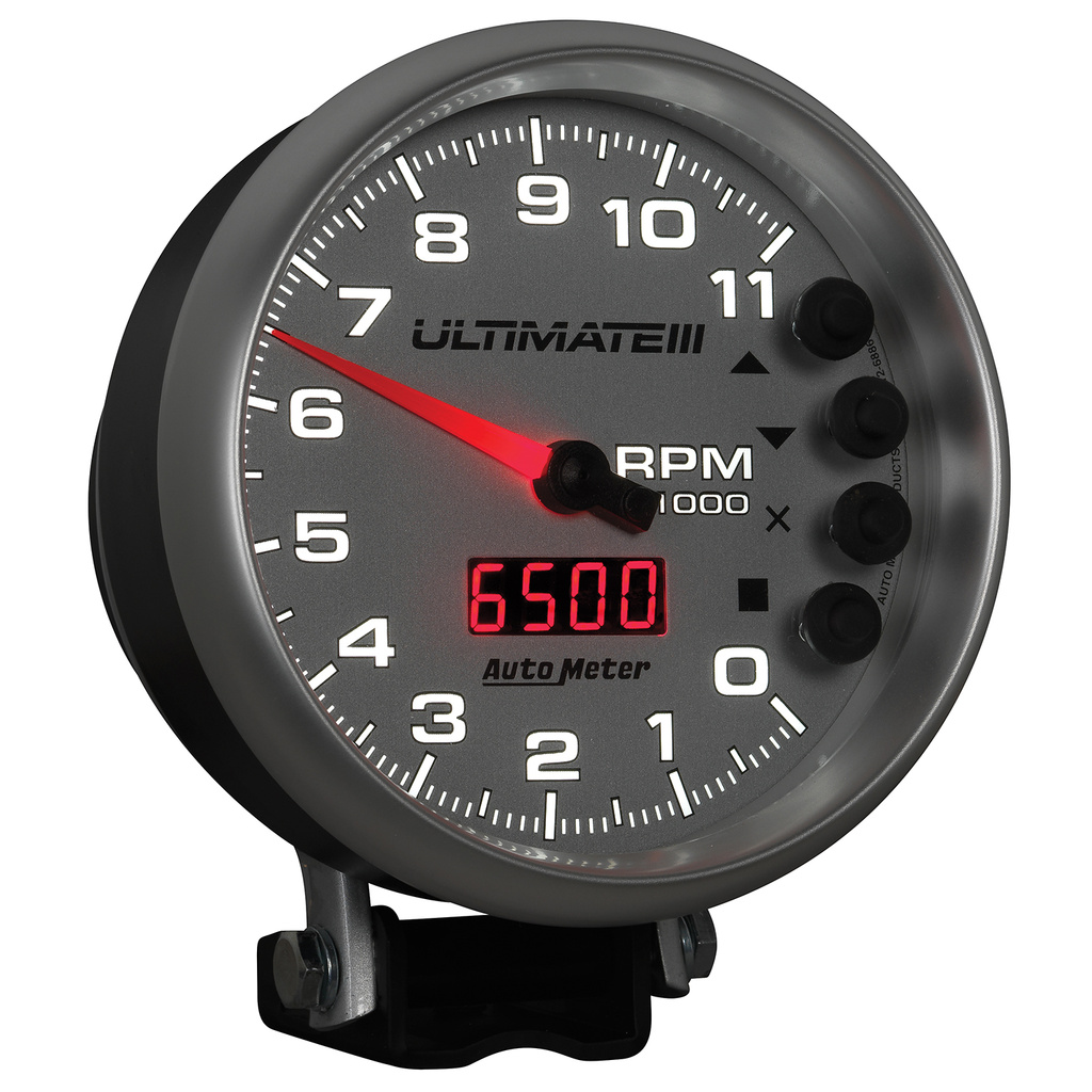 5" Drehzahlmesser, 0-11,000 Rpm, Sockel, Ultimate Iii Playback, Silver