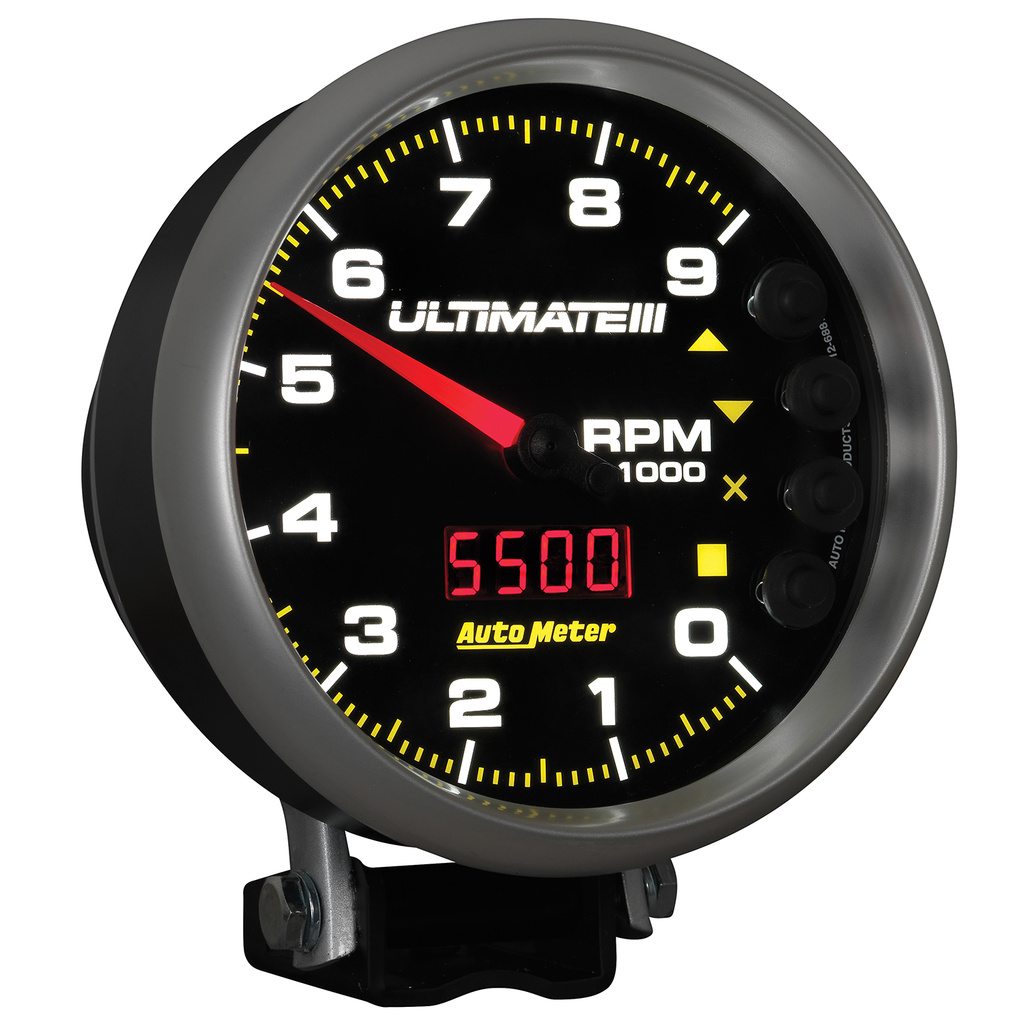 5" Drehzahlmesser, 0-9000 Rpm, Sockel, Ultimate Iii Playback, Black