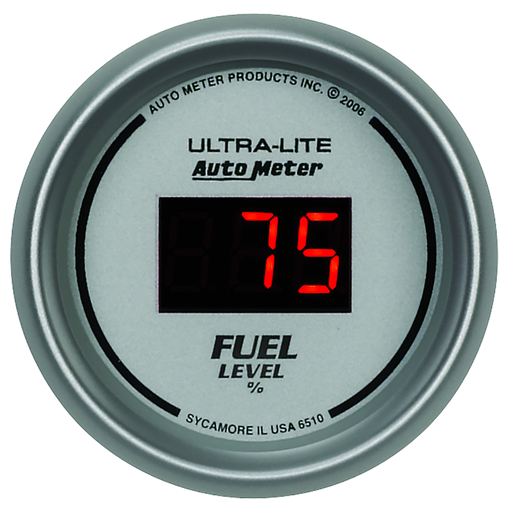 2-1/16" Kraftstoffstand, Programmable 0-280 Ω, Dig. Silver