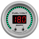 2-1/16" Two Channel Fuel Level / Voltmeter, 0-100%/8-18v, Ultra-Lite Elite Digital