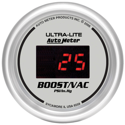 2-1/16" Boost/Vakuum, 5-100 Psi, Ultra-Lite Digital