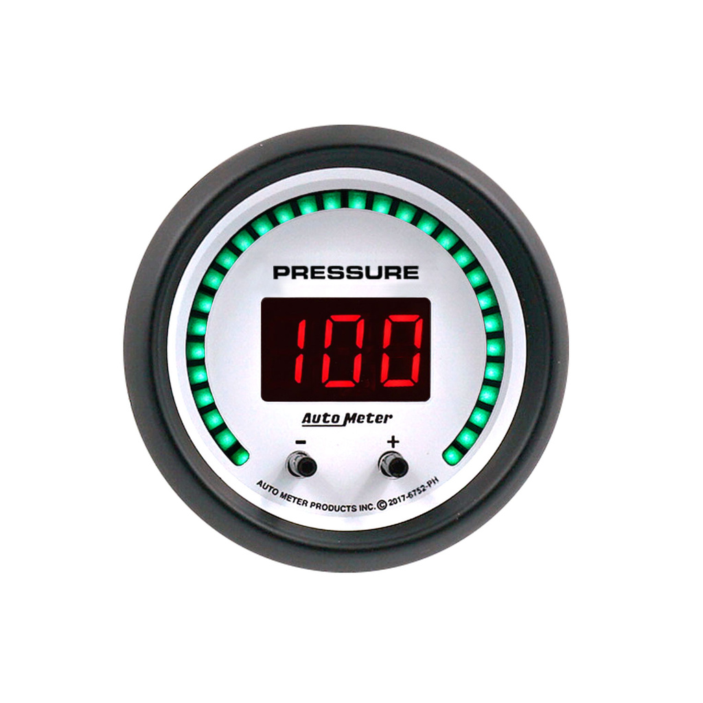 2-1/16" Two Channel Fluid Druck, Selectable Scale Psi / Bar, Phantom Elite Digital