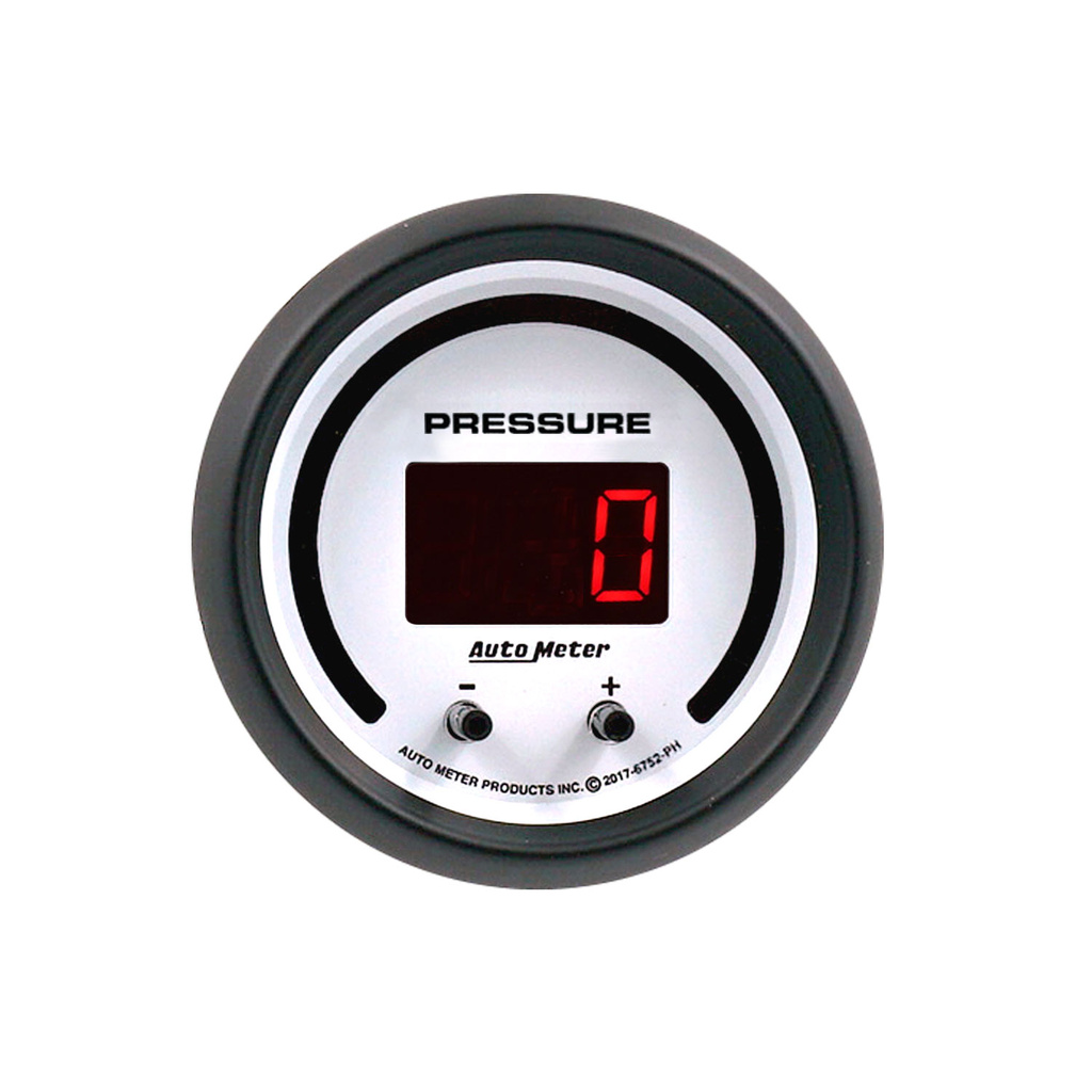 2-1/16" Two Channel Fluid Druck, Selectable Scale Psi / Bar, Phantom Elite Digital