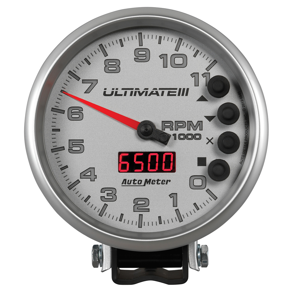 5" Drehzahlmesser, 0-11,000 Rpm, Sockel, Ultimate Iii Playback, Silver