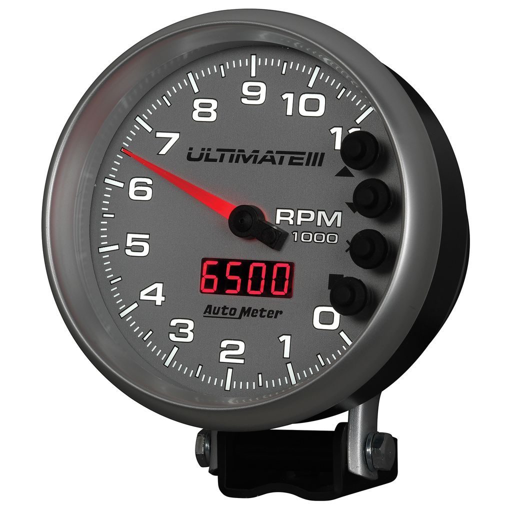 5" Drehzahlmesser, 0-11,000 Rpm, Sockel, Ultimate Iii Playback, Silver