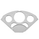 Direktpassendes Armaturenbrett-Panel, Chevy Car 55-56, 5 Gauge, Billet