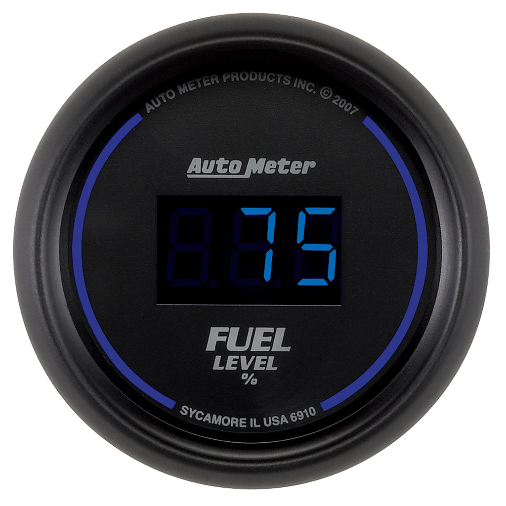 2-1/16" Kraftstoffstand, Programmable 0-280 Ω, Digital Black