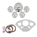 5-Instrumente Direktmontage-Armaturenbrett-Kit, Chevy Car 55-56, Old Tyme White