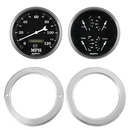 2 Gauge Direct Fit Dash Kit, Chevy Truck 54-55, 2 Gauge,  Old Tyme Black