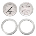 2 Gauge Direct Fit Dash Kit, Chevy Truck 54-55, 2 Gauge,  Old-Tyme White