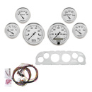 6-Instrumente Direktmontage-Armaturenbrett-Kit, Chevy Truck 60-63, Old Tyme White