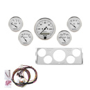 5-Instrumente Direktmontage-Armaturenbrett-Kit, Chevy Truck 40-46, Old Tyme White