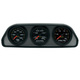 Gauge Kit, Dash Pod Mount, Öldruck/Wassertemperatur/Volt, 2-1/16", 100psi/300ºf/18v, Blk Dial, Blk Bzl, Eeg