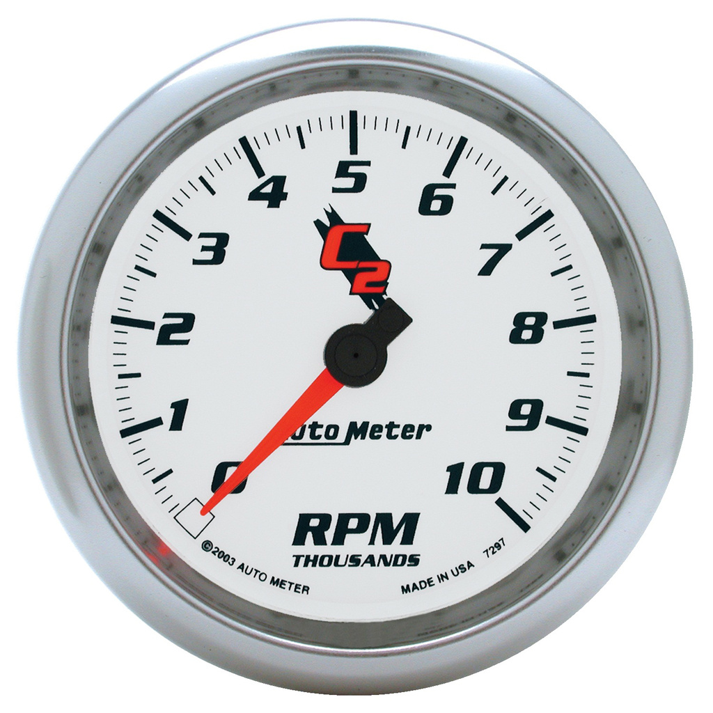 3-3/8" In-Dash Drehzahlmesser, 0-10,000 Rpm, C2