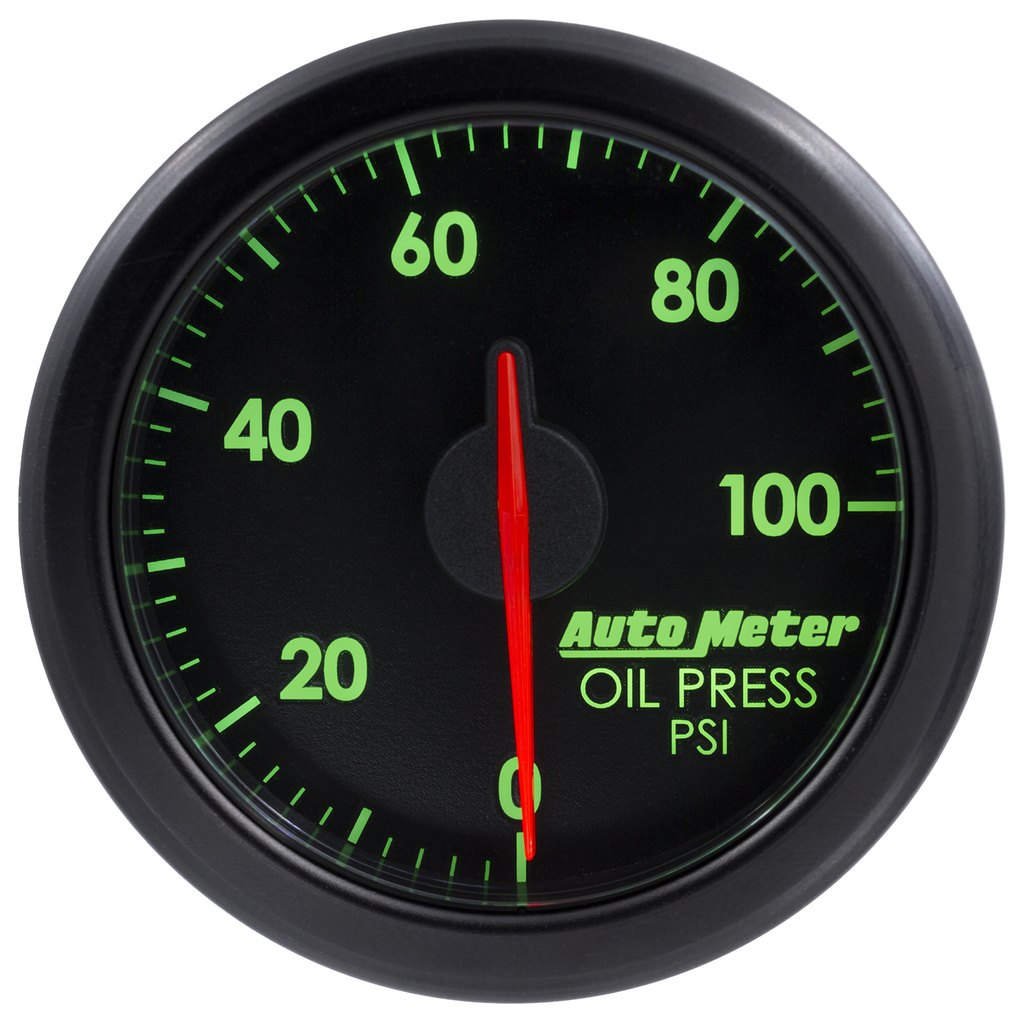 2-1/16" Öldruck, 0-100 Psi, Airdrive, Black