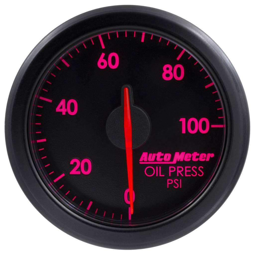 2-1/16" Öldruck, 0-100 Psi, Airdrive, Black