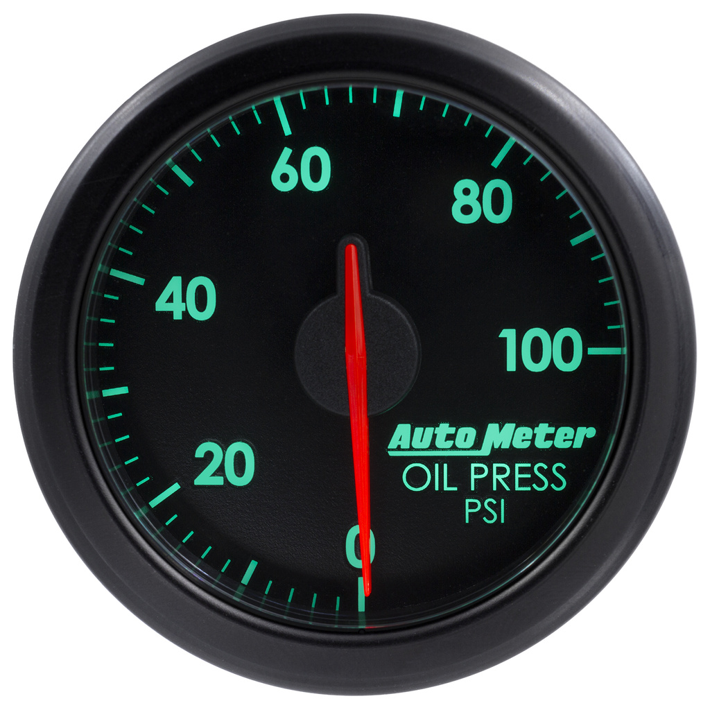 2-1/16" Öldruck, 0-100 Psi, Airdrive, Black