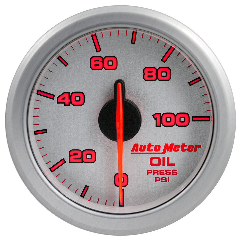 2-1/16" Öldruck, 0-100 Psi, Airdrive, Silver