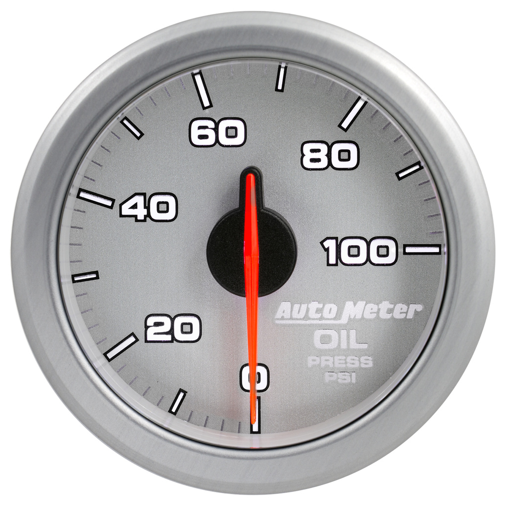 2-1/16" Öldruck, 0-100 Psi, Airdrive, Silver