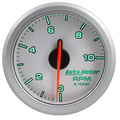 2-1/16" Tach, 0-10,000 Rpm, Airdrive, Silver