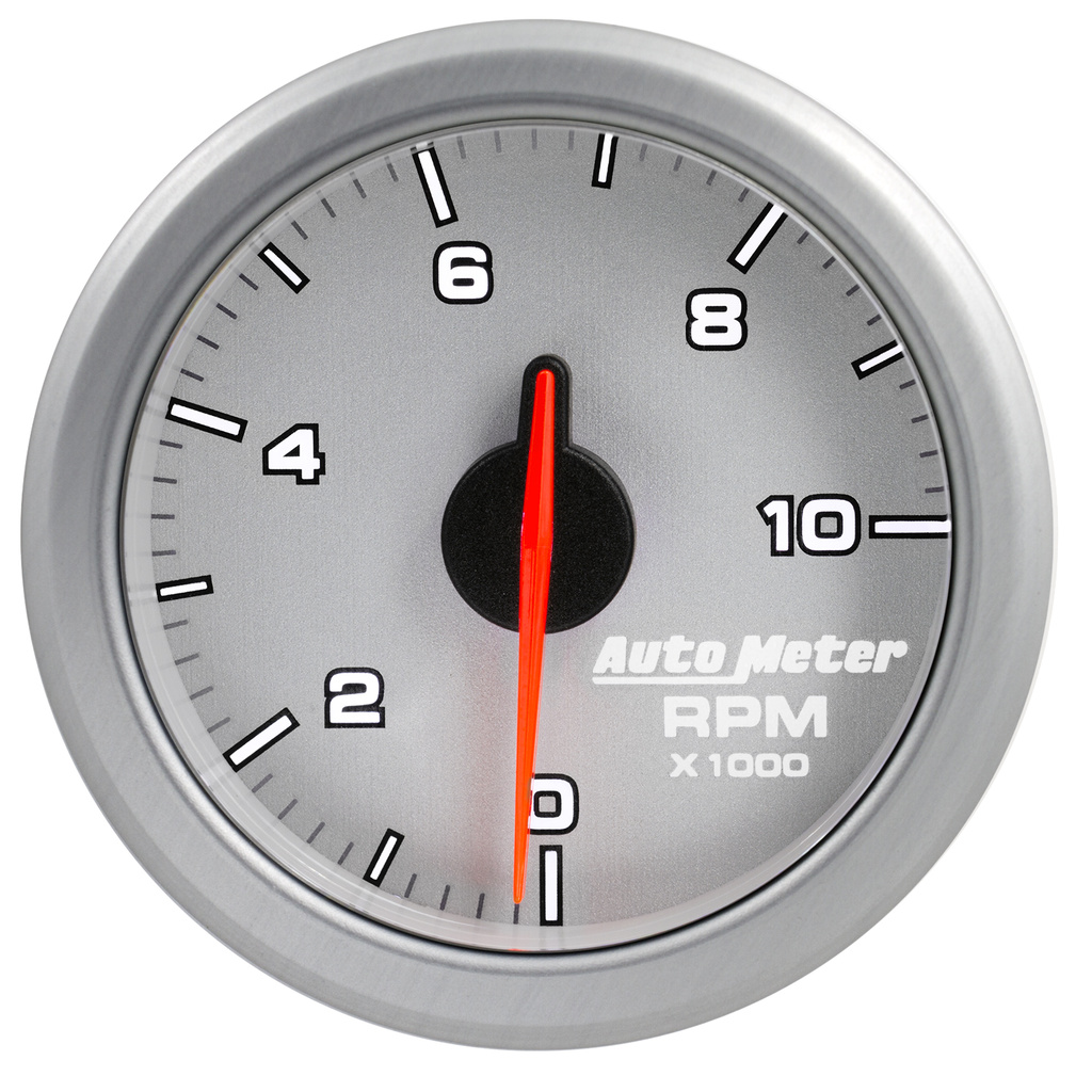 2-1/16" Tach, 0-10,000 Rpm, Airdrive, Silver